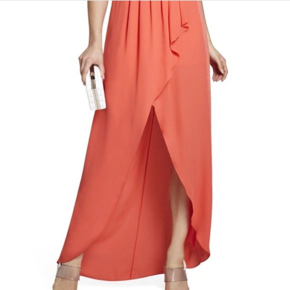 BCBG Kail One Shoulder Draped Gown - Picture 2 of 5